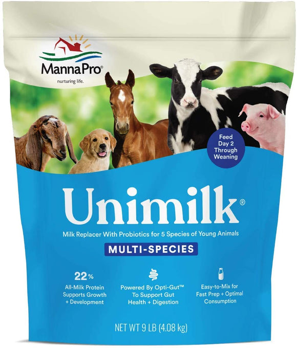 UniMilk 22-15N polvo de reemplazo de leche multiespecies 3.5 lbs 