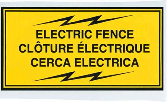 Paquete de 3 señales de advertencia de cerca eléctrica